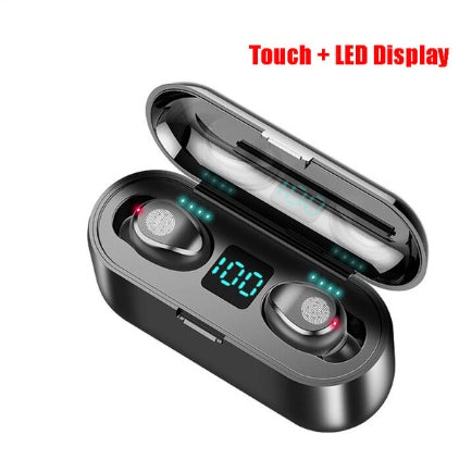 Bluetooth Earbud with LED Display & 2000mAh Charging Case – Mono Wireless with Voice Control