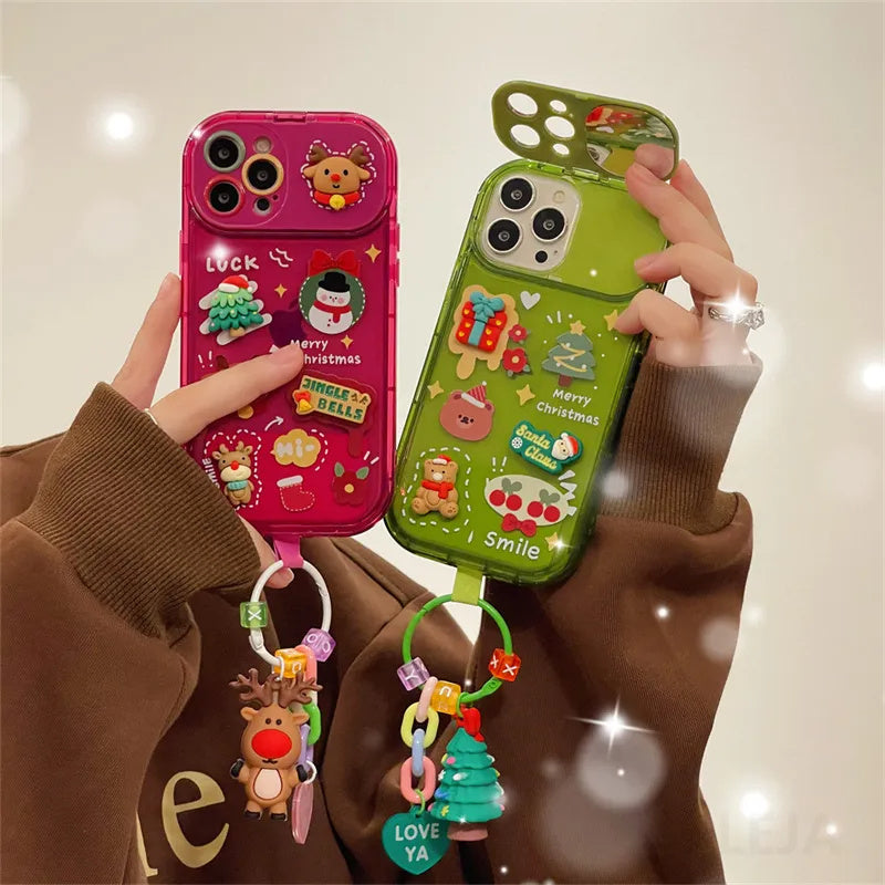 Christmas Phone Case For I Phone 15 14 13 12 11 Pro Max Pro Silicone Protection Cover
