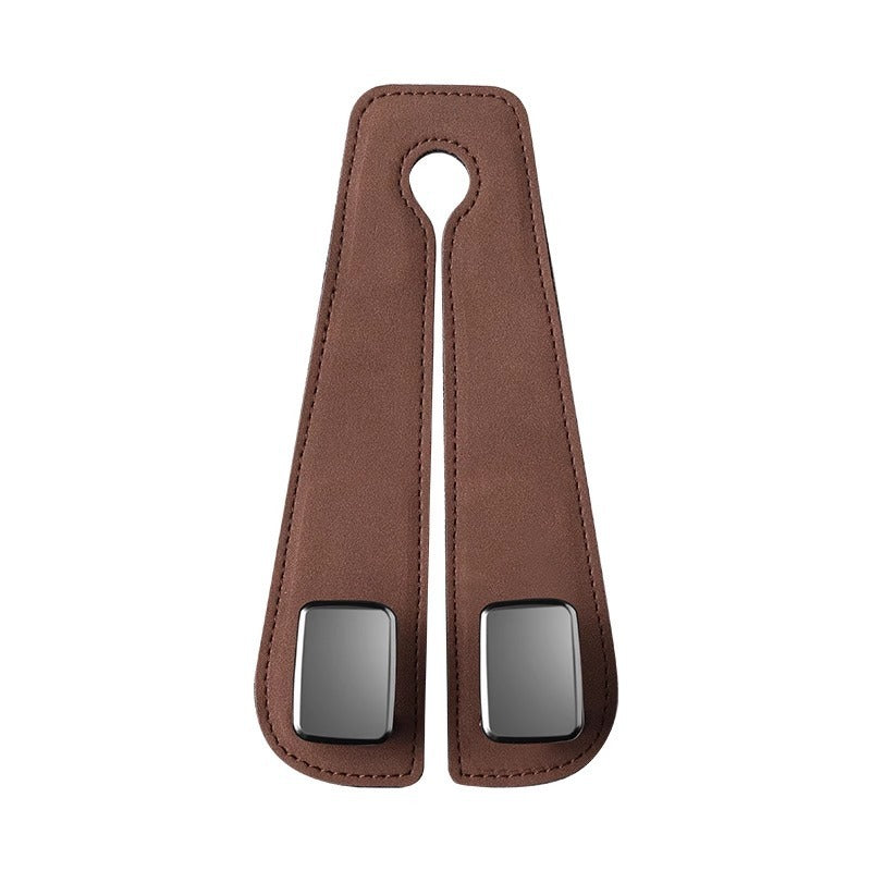 Designer Headrest Seat Hooks - Alloy and Suede Material