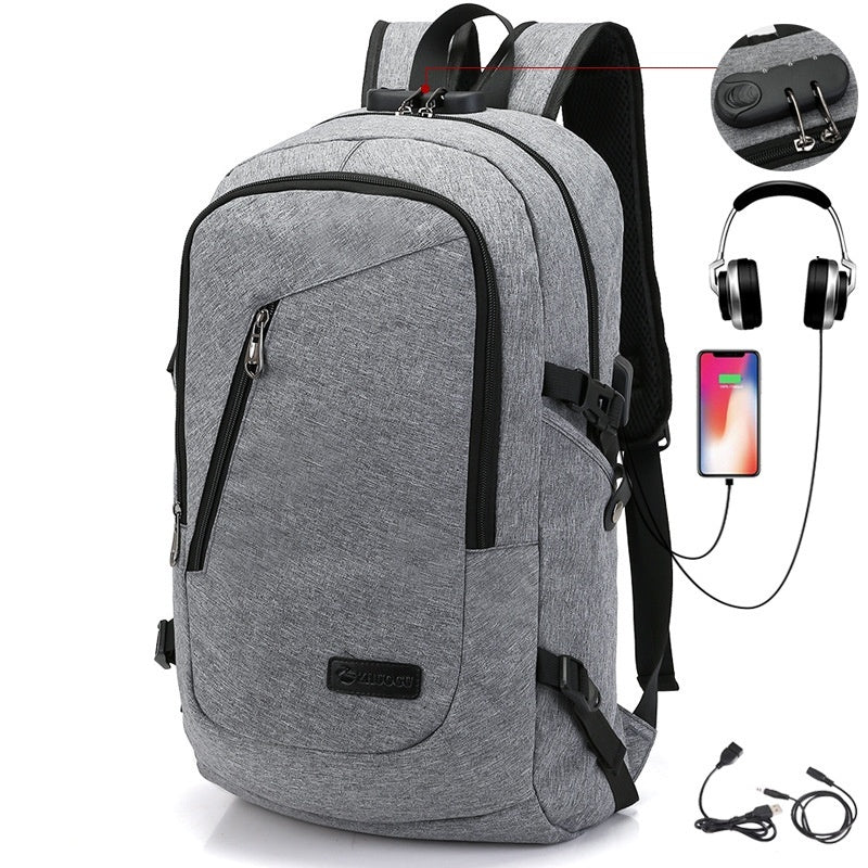 Versatile Canvas Backpack with Air Pillow Belt - Perfect for School