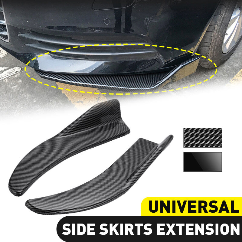 Car Universal Front Deflector Lip Splitter Black or Carbon Fiber