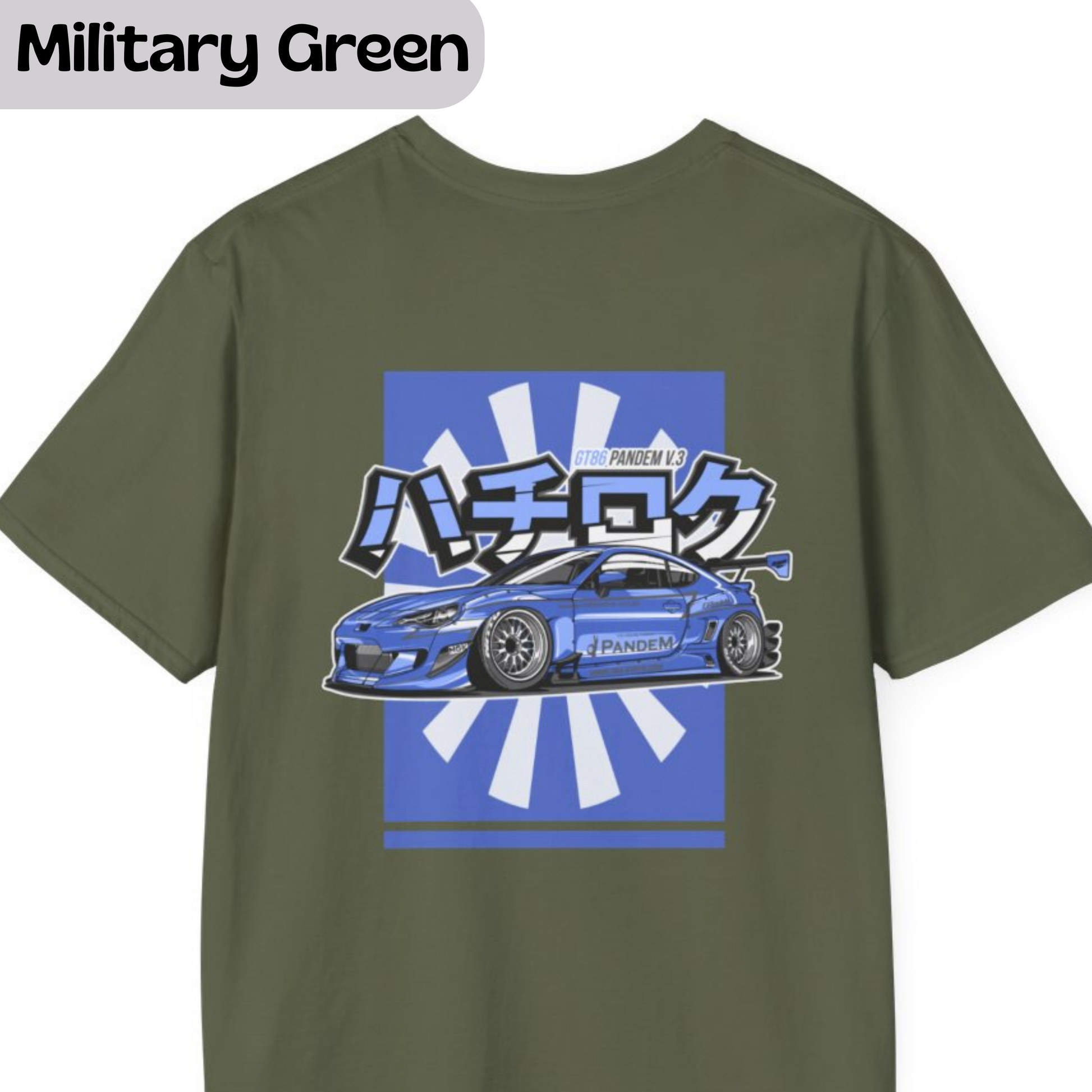 GR86 T-Shirt, Pandem GR86 JDM Car Shirt, 86 Tuner Car Tee, Japanese Sports Car Enthusiast Gift, Front and Back Print