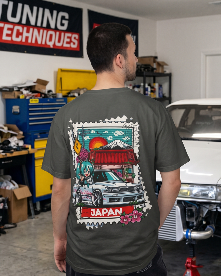 Street Runner Tee | JDM Streetwear Japan Stamp Back Print Tuning Techniques