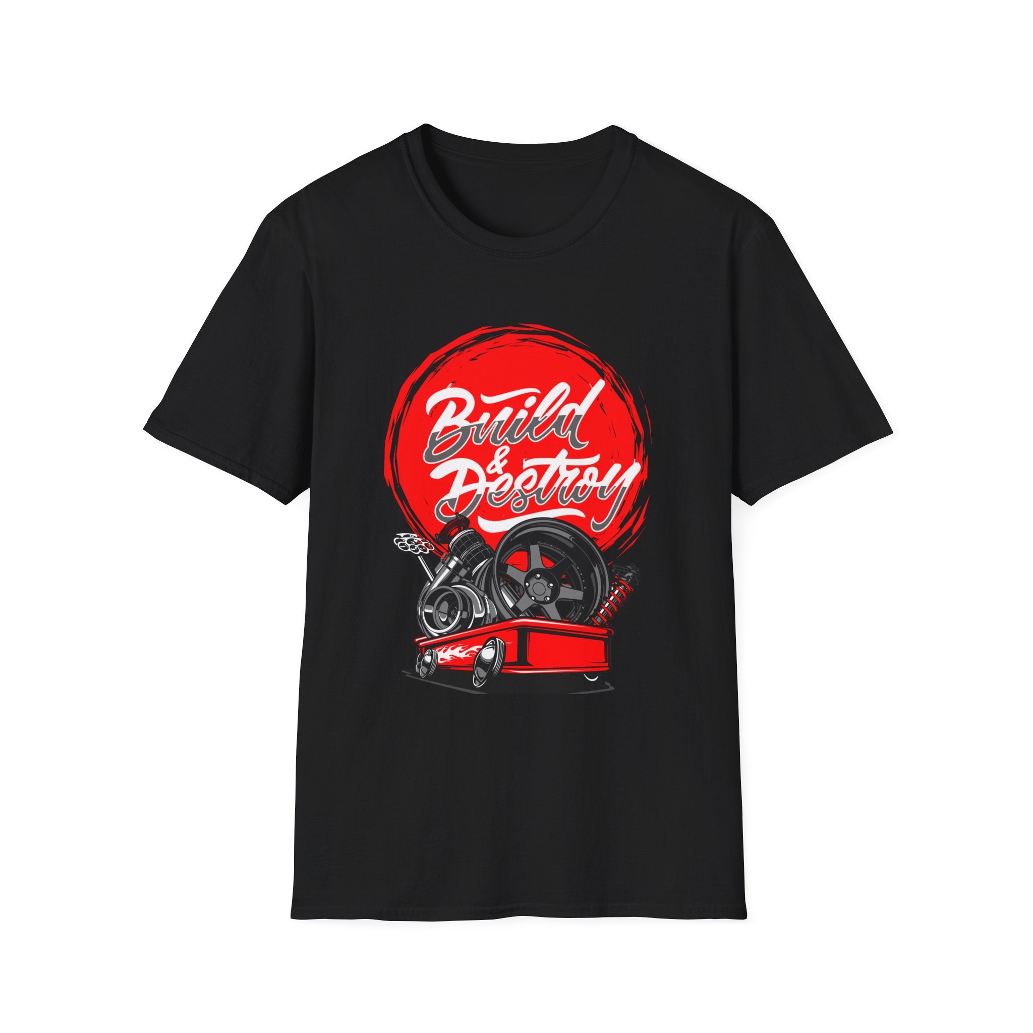 Build and Destroy Red Circle T-Shirt Embrace the Revolution