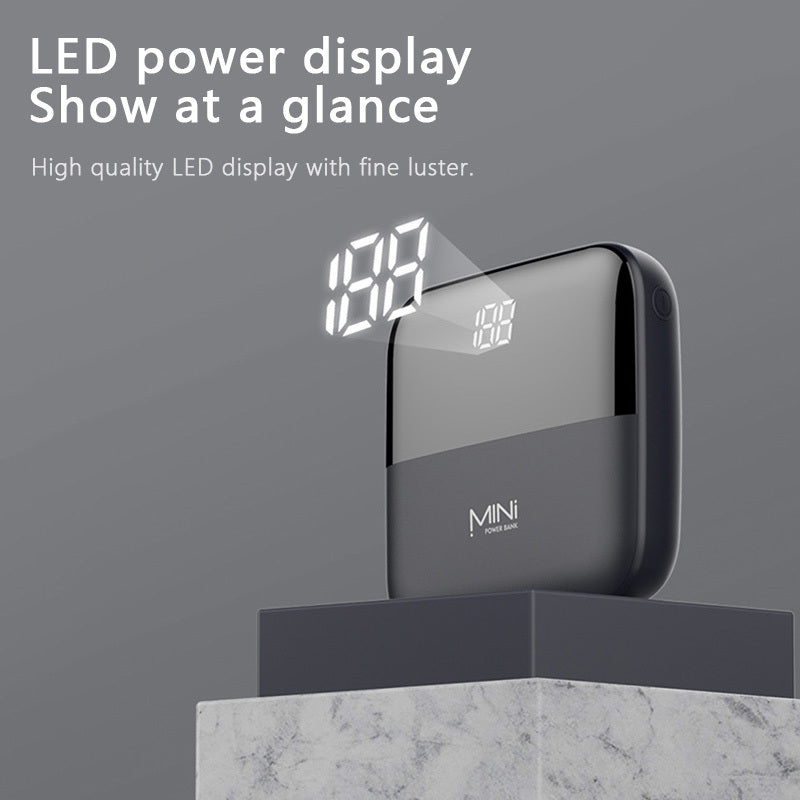 10,000mAh Mini Power Bank – Compact Fast-Charging Backup Battery