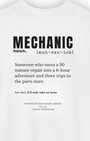 Mechanic Definition Tee | Funny Garage Shirt | Automotive Dictionary Series Tuning Techniques