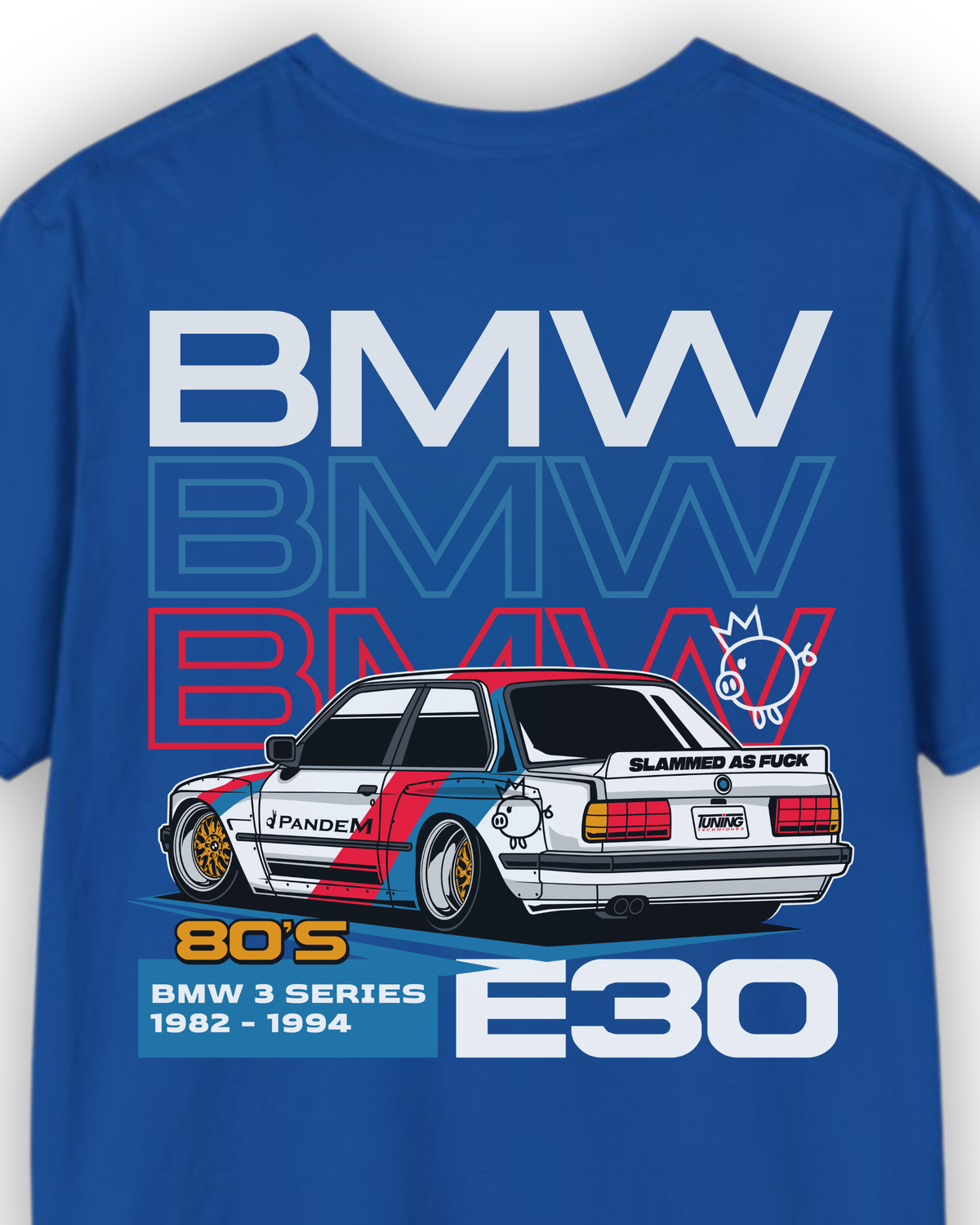 BMW E30 Tee | 80s BMW 3 Series Streetwear | Classic German Car Shirt Tuning Techniques