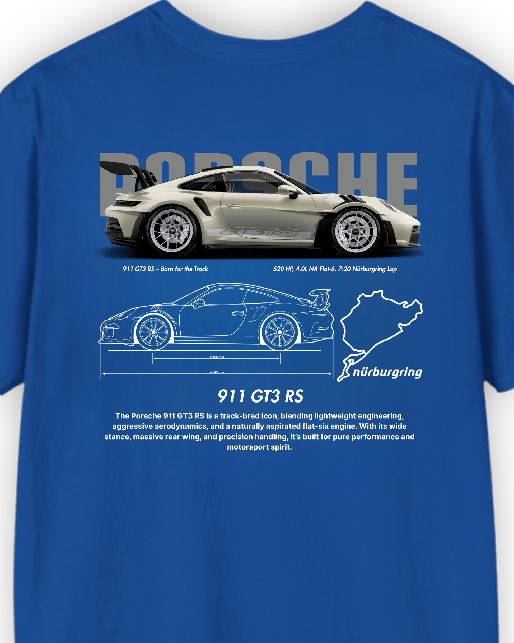 911 GT3 RS Blueprint Tee | Track Performance Streetwear Shirt Tuning Techniques