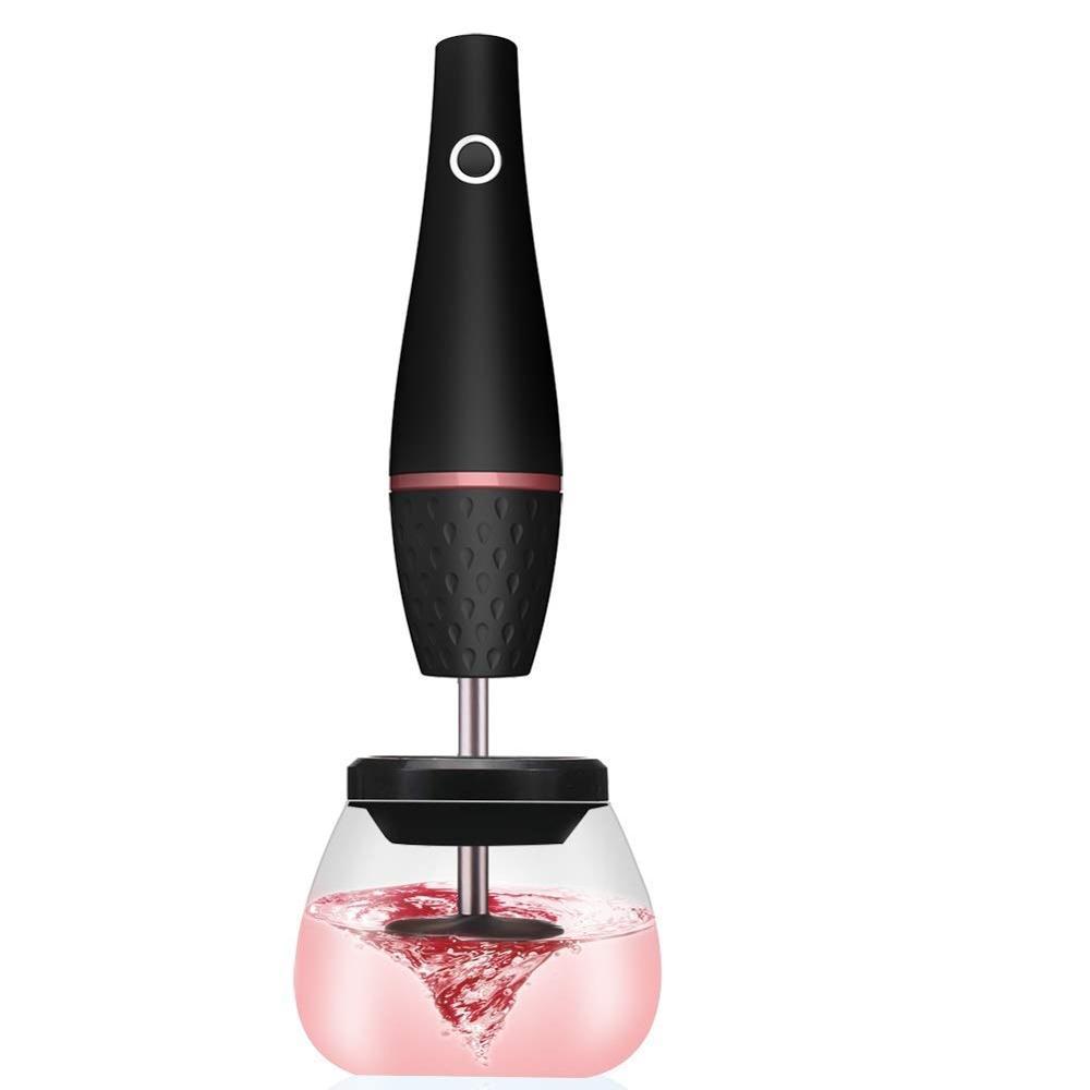 Electric Makeup Brush Cleaner – Rechargeable Automatic Spinner Cleaner (Black)