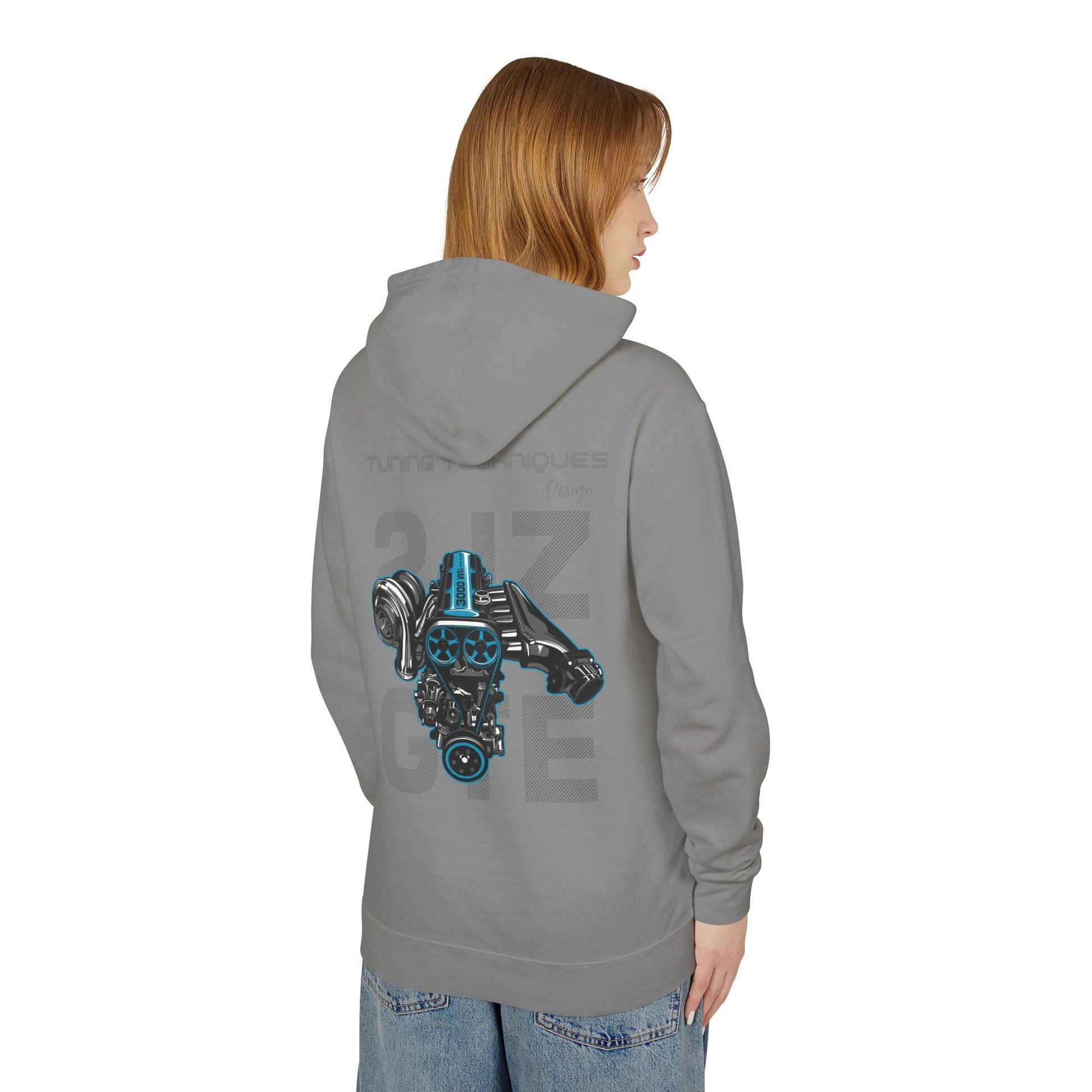 Iconic 2JZ GTE Engine | Unisex Lightweight Hooded Sweatshirt