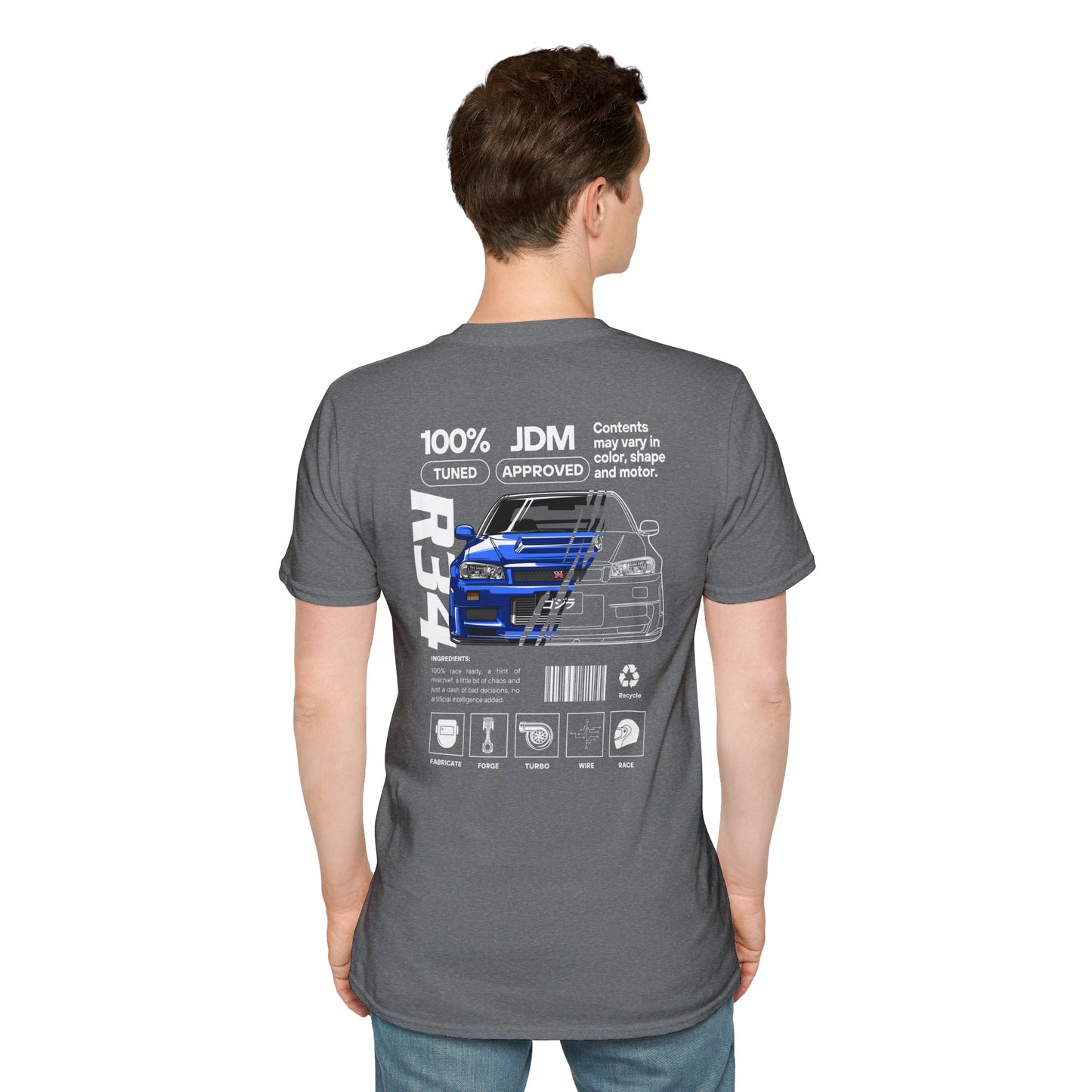 JDM Approved Nissan R34 Package T-Shirt – Reign Supreme with the Iconic GT-R