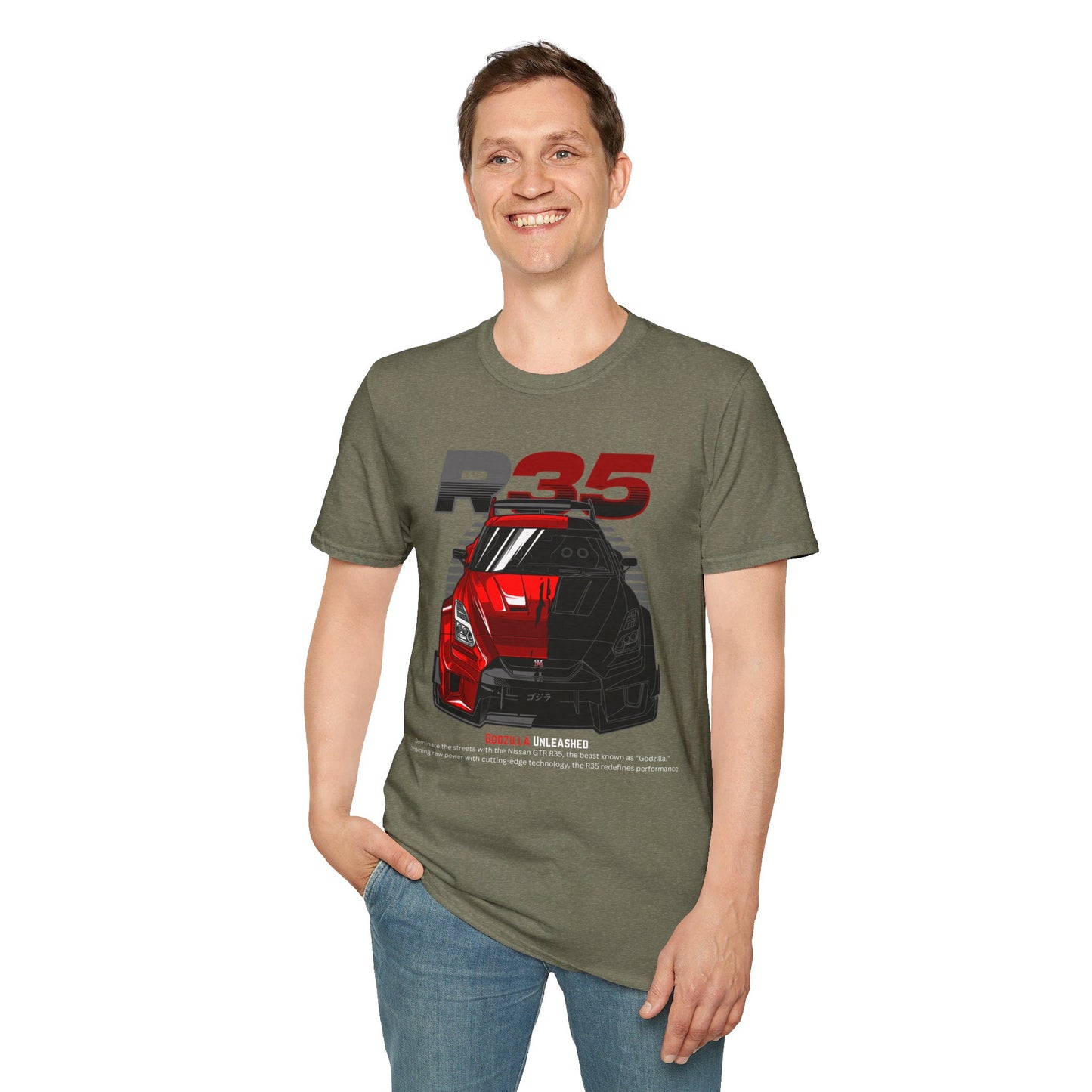 Godzilla Unleashed GT-R R35 T-Shirt – Dominate with the Legendary GT-R