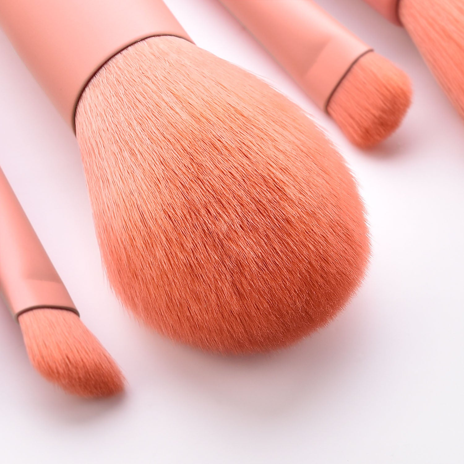 10-Piece Portable Makeup Brush Set – Nylon Bristles & Wooden Handles