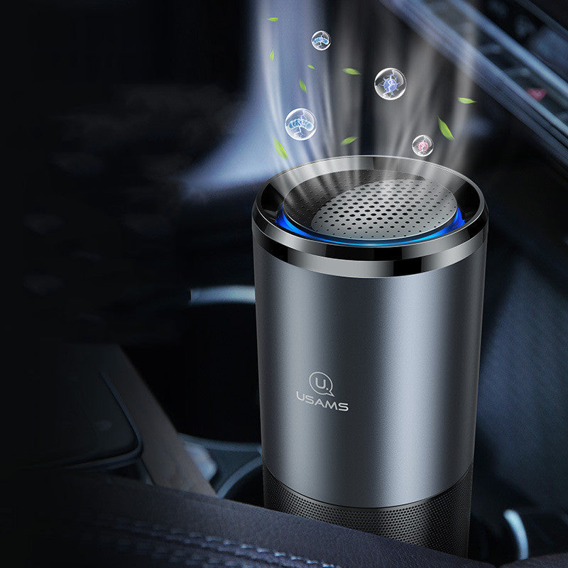 Compact Car Air Purifier with HEPA Filter and Negative Ion Generator