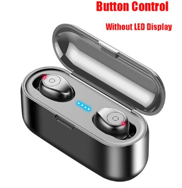 Bluetooth Earbud with LED Display & 2000mAh Charging Case – Mono Wireless with Voice Control