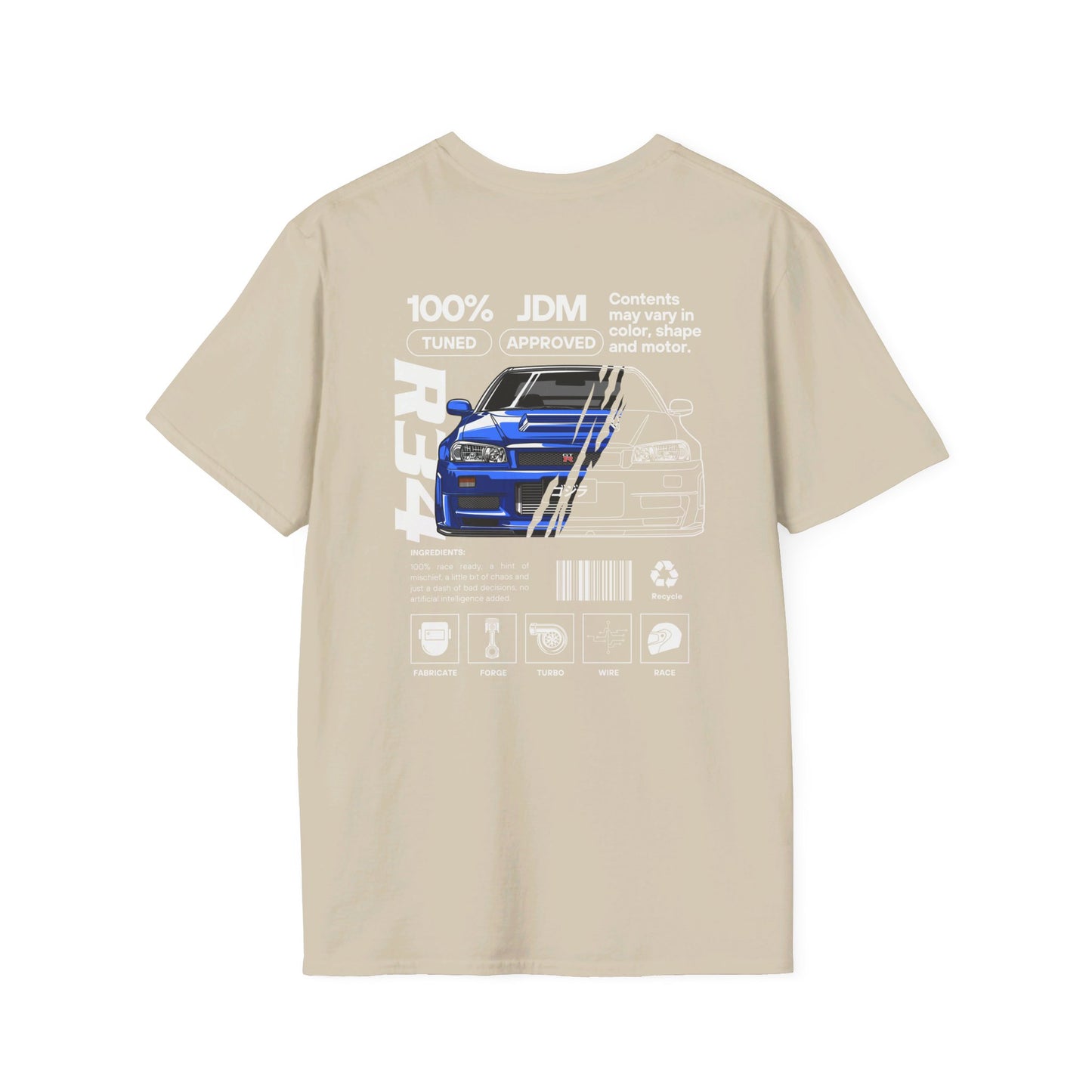 JDM Approved Nissan R34 Package T-Shirt – Reign Supreme with the Iconic GT-R