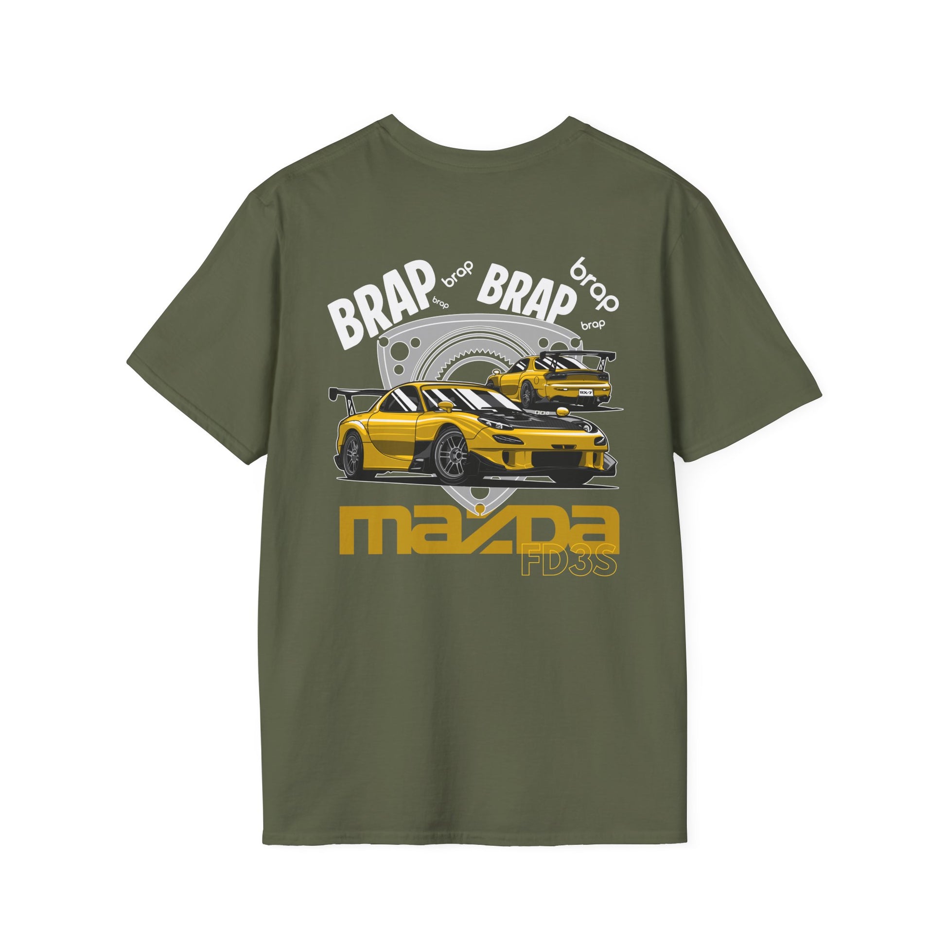Brap Brap Mazda RX-7 FD3S T-Shirt | JDM Rotary Engine Car Tee | Drift Streetwear