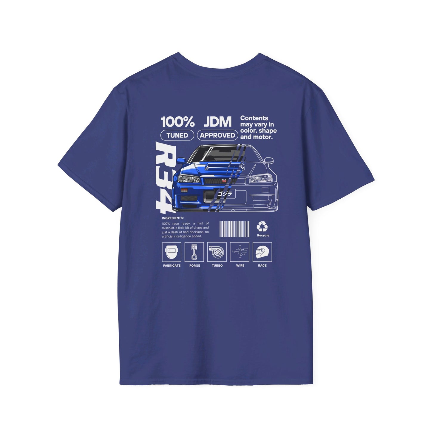 JDM Approved Nissan R34 Package T-Shirt – Reign Supreme with the Iconic GT-R