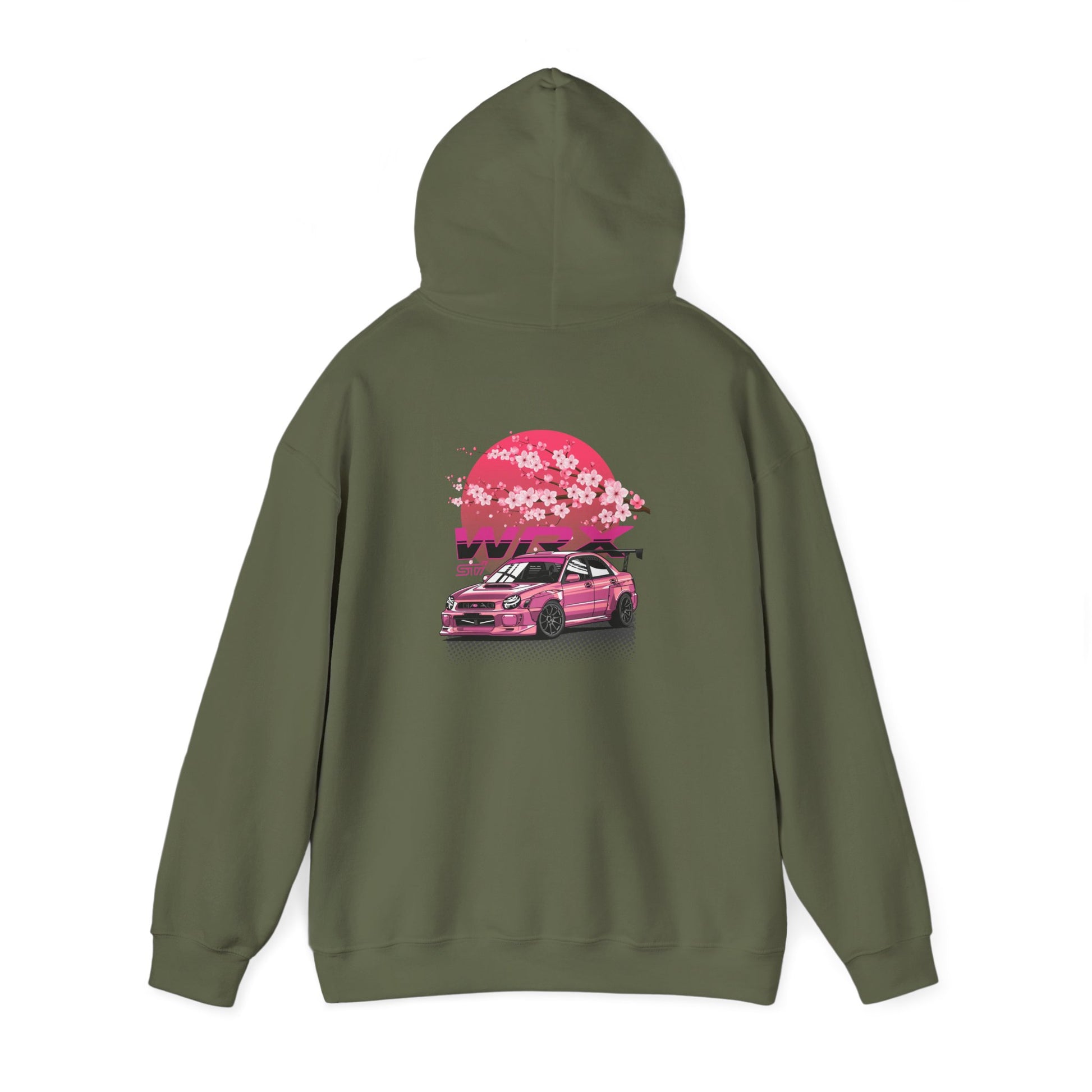 Subaru WRX STI Sakura Hoodie | JDM Cherry Blossom Drift Hoodie | Turbo Boxer Engine Pullover | Street Racer Gift