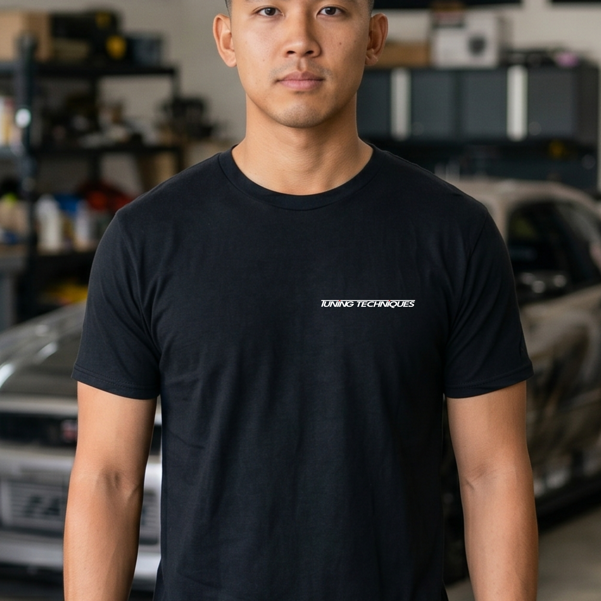 Tuning Techniques Signature Tee | Minimal Automotive Streetwear Shirt Printify
