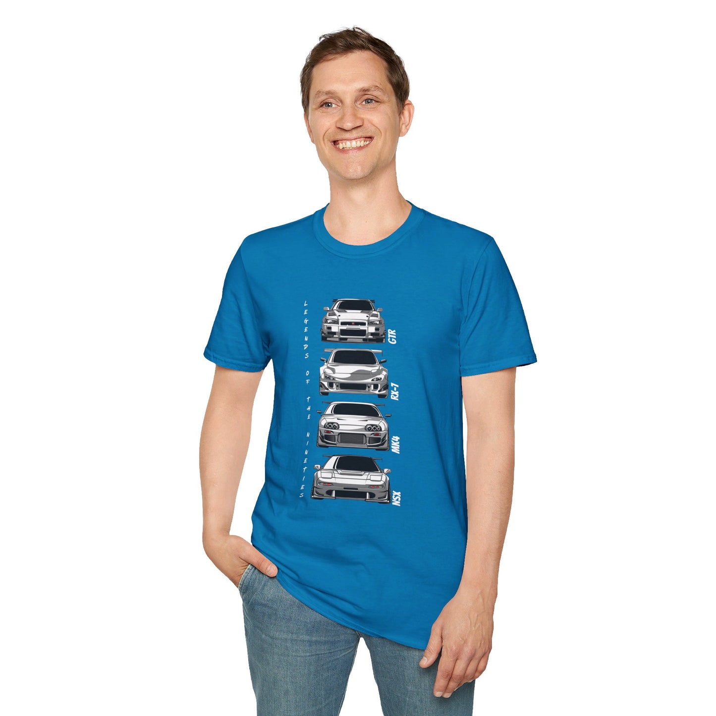 Legends of the Nineties T-Shirt – Nissan GT-R, Mazda RX-7, Acura NSX, Toyota Supra