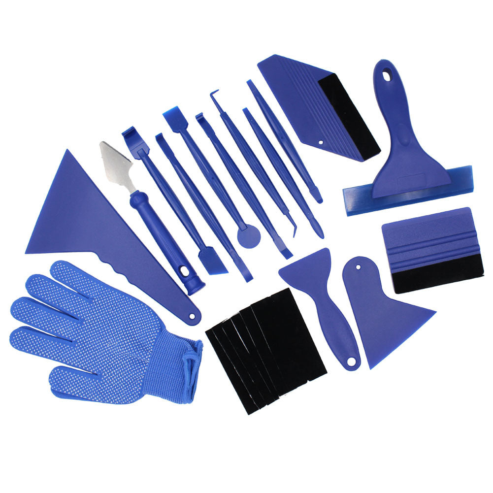21-Piece Car Vinyl Wrap Tool Kit – Squeegees, Cutters & Knives for Tint & Decal Installation