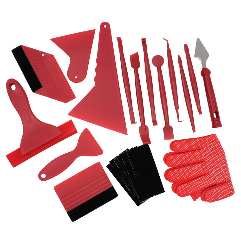 21-Piece Car Vinyl Wrap Tool Kit – Squeegees, Cutters & Knives for Tint & Decal Installation