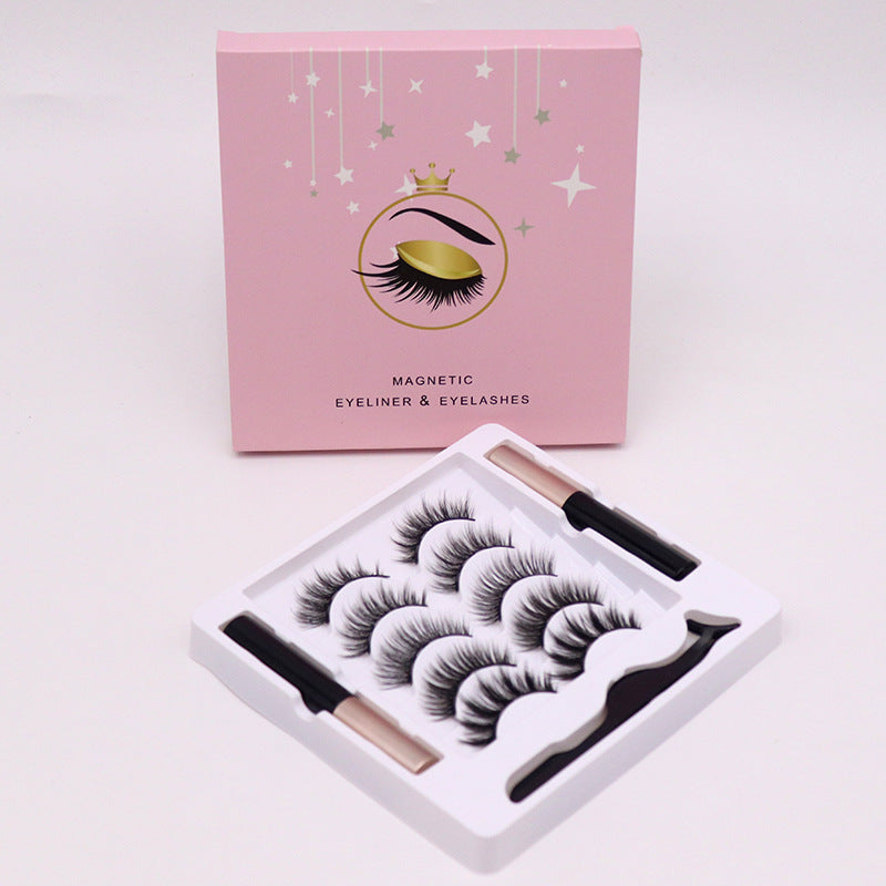 Magnetic Eyelashes with Eyeliner – 5 Pairs Reusable Lashes Set (No Glue Needed)