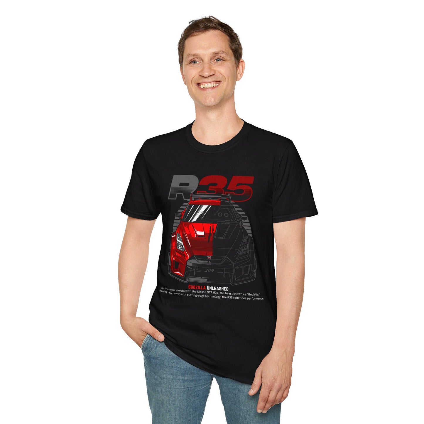 Godzilla Unleashed GT-R R35 T-Shirt – Dominate with the Legendary GT-R