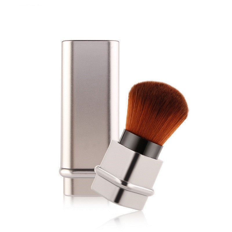Portable Square Makeup Brush – Soft Fiber Bristles with Compact Design