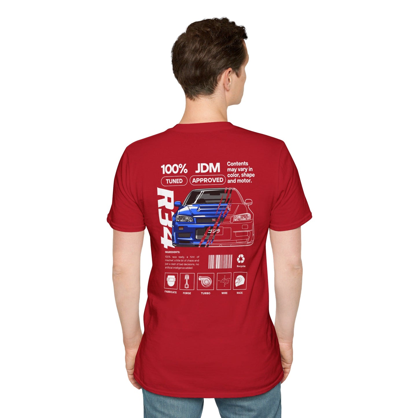 JDM Approved Nissan R34 Package T-Shirt – Reign Supreme with the Iconic GT-R