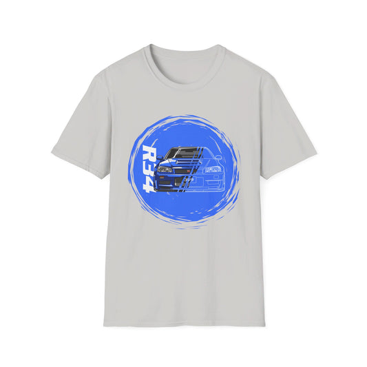 Nissan R34 Blue Circle T-Shirt – Iconic Style Meets Legendary Performance