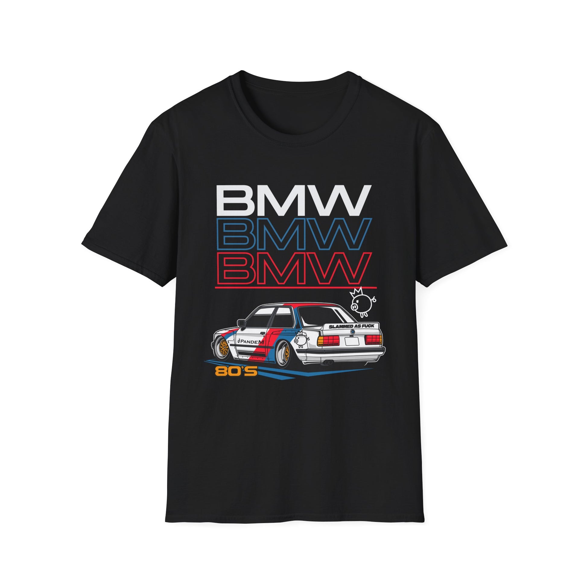 Slammed BMW E30 T-Shirt, 80s German Car Shirt, Euro Stance, Classic Coupe