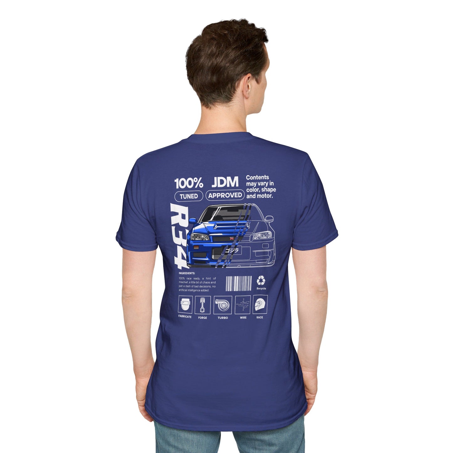 JDM Approved Nissan R34 Package T-Shirt – Reign Supreme with the Iconic GT-R