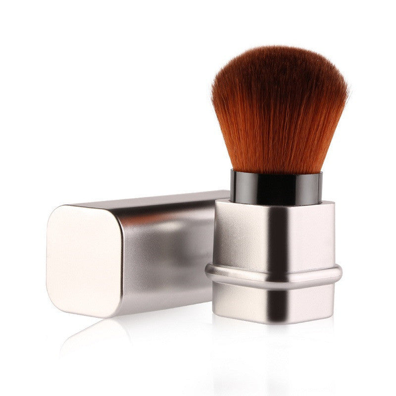 Portable Square Makeup Brush – Soft Fiber Bristles with Compact Design