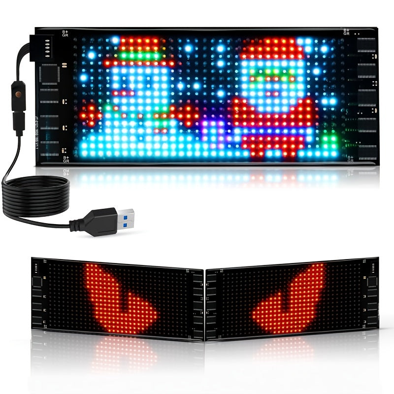 14" Programmable LED Pixel Display Panel – Scrollable Text & Animations for Events, Cars, and More