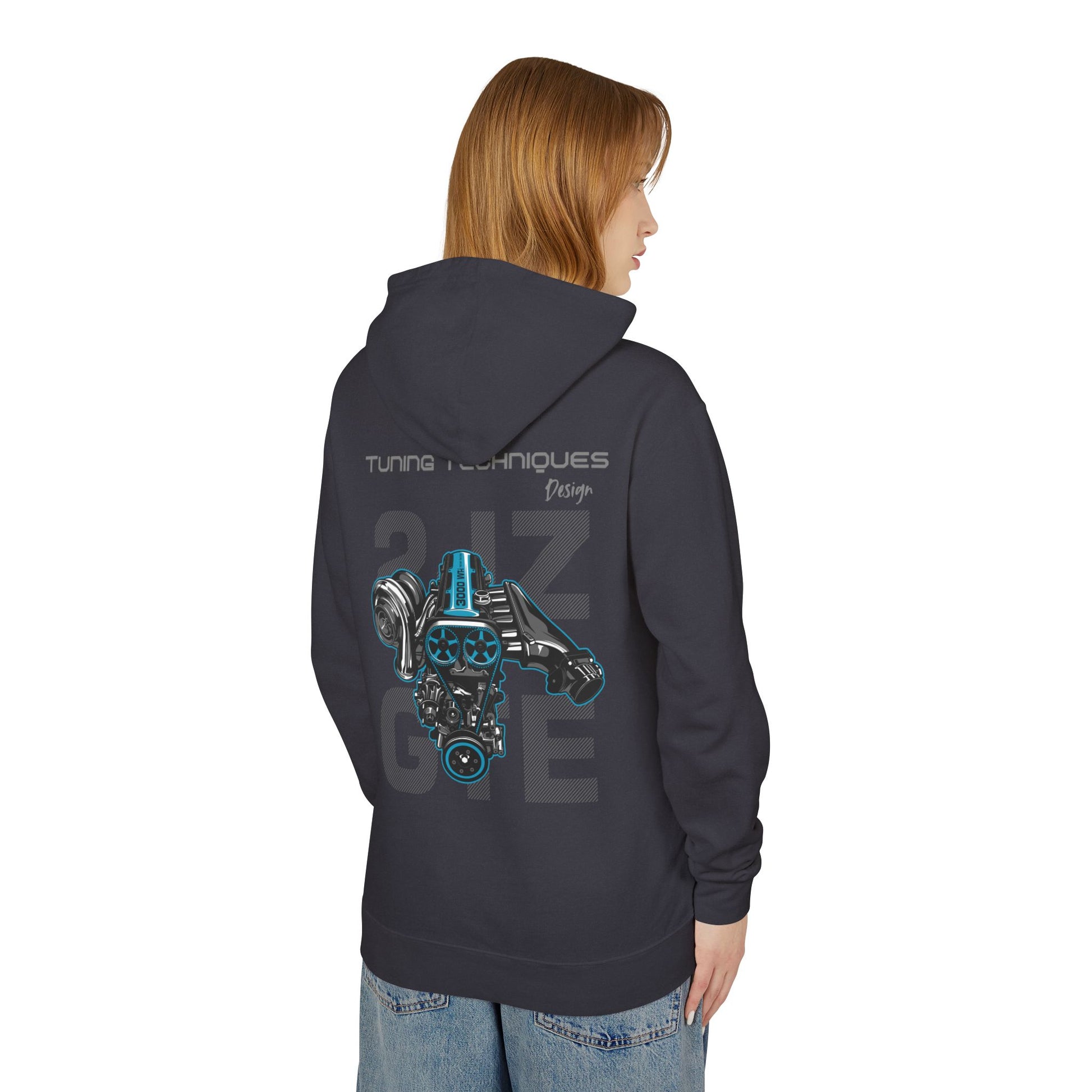 Iconic 2JZ GTE Engine | Unisex Lightweight Hooded Sweatshirt