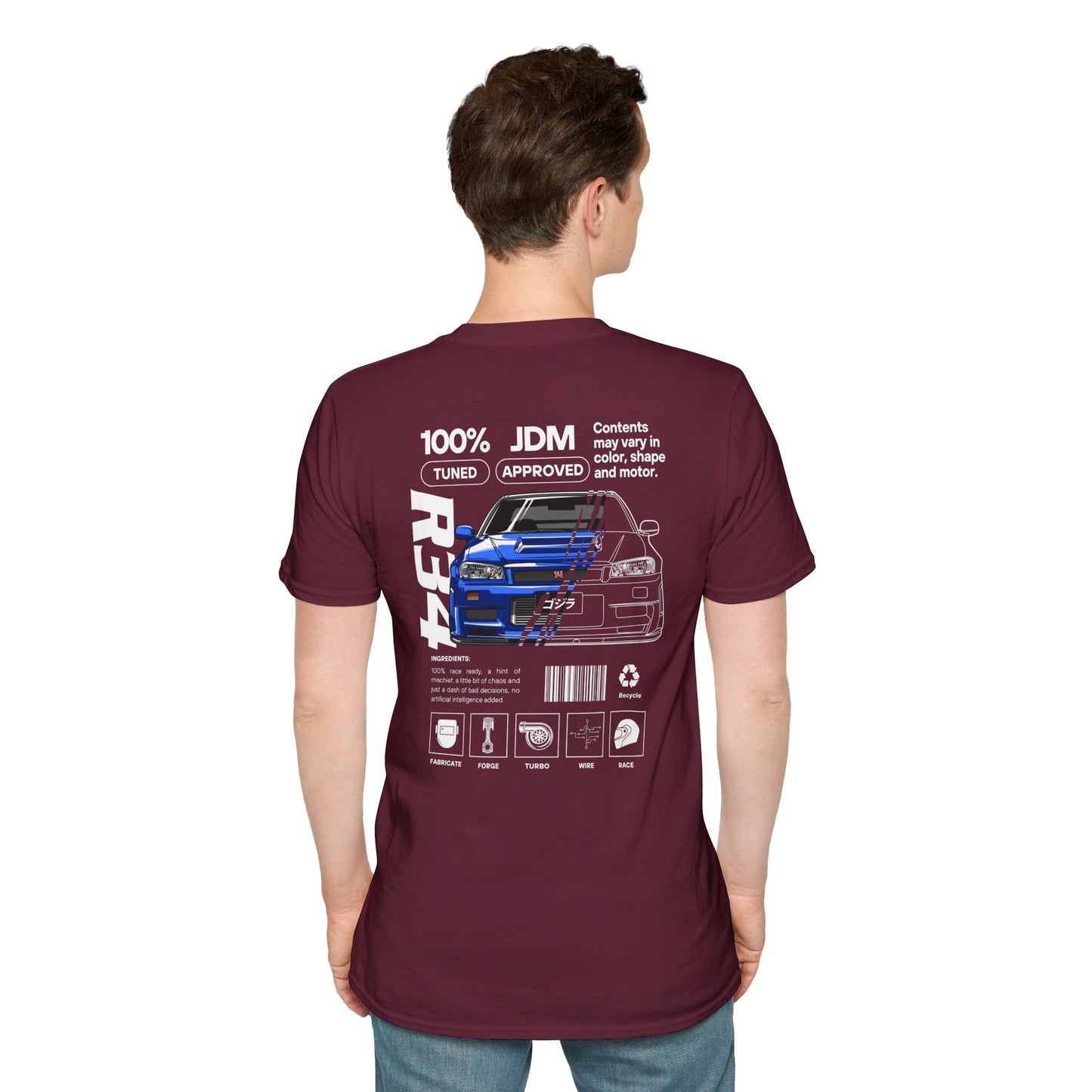 JDM Approved Nissan R34 Package T-Shirt – Reign Supreme with the Iconic GT-R