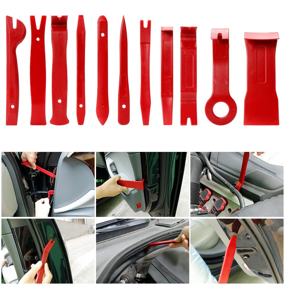 Car Trim Removal Molding Tool Radio Body Door Panel Pry Dashboard Clips 19pcs