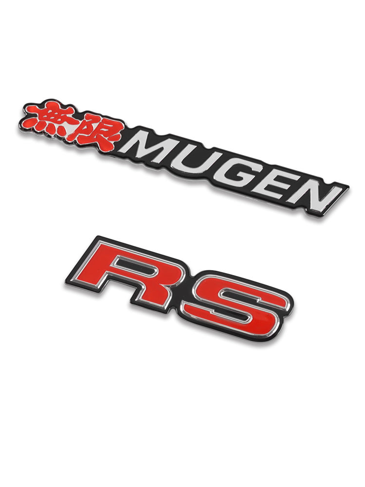 RS & Mugen Acrylic 3D Car Emblem Stickers – Body Badge Decals