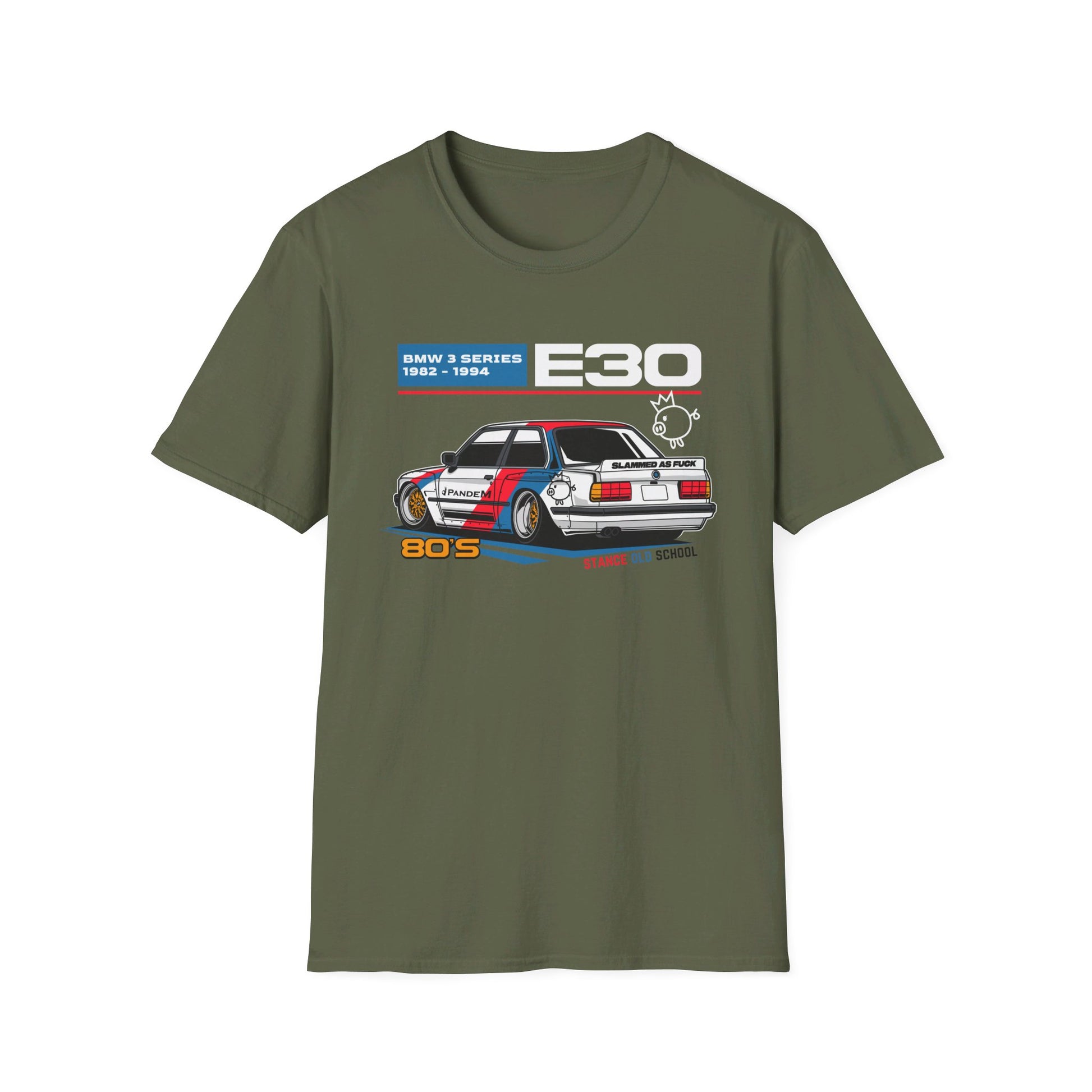 Stanced BMW E30 T-Shirt – Classic Stance, Timeless Style