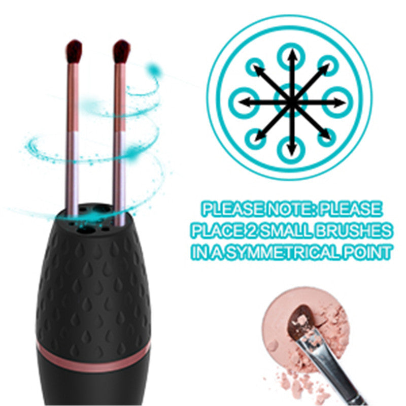 Electric Makeup Brush Cleaner – Rechargeable Automatic Spinner Cleaner (Black)