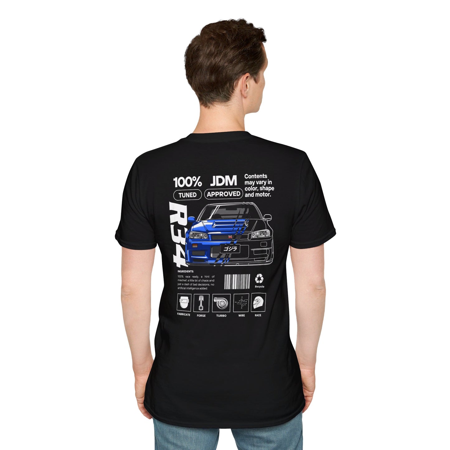 JDM Approved Nissan R34 Package T-Shirt – Reign Supreme with the Iconic GT-R