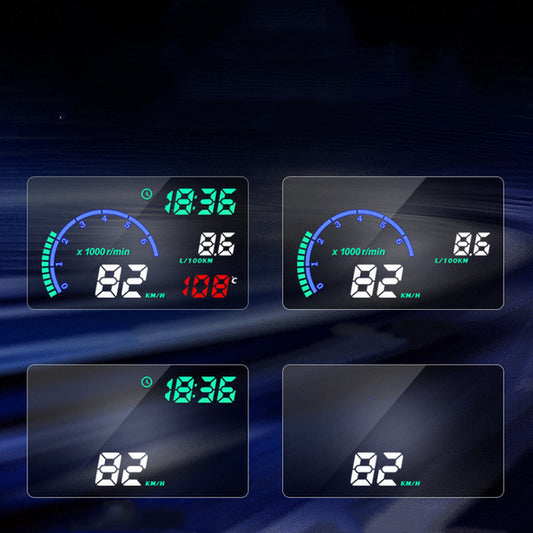 OBD II Car Head Up Display 5.5'' Dash Screen Digital Speedometer Projector HUD