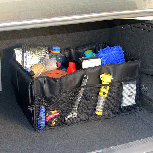 Heavy-Duty Trunk Organizer with Multiple Compartments and Waterproof Lining