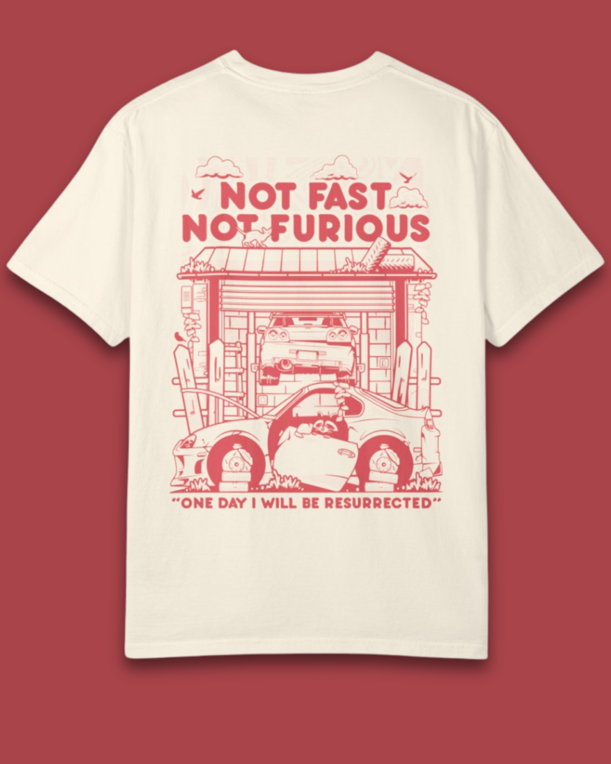 Not Fast Not Furious Tee | JDM Streetwear Project Car Garage Print Tuning Techniques