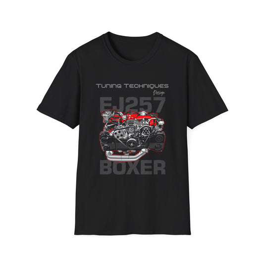 Tuning Techniques Design EJ257 Boxer Engine T-Shirt – Unleash the Subaru Power