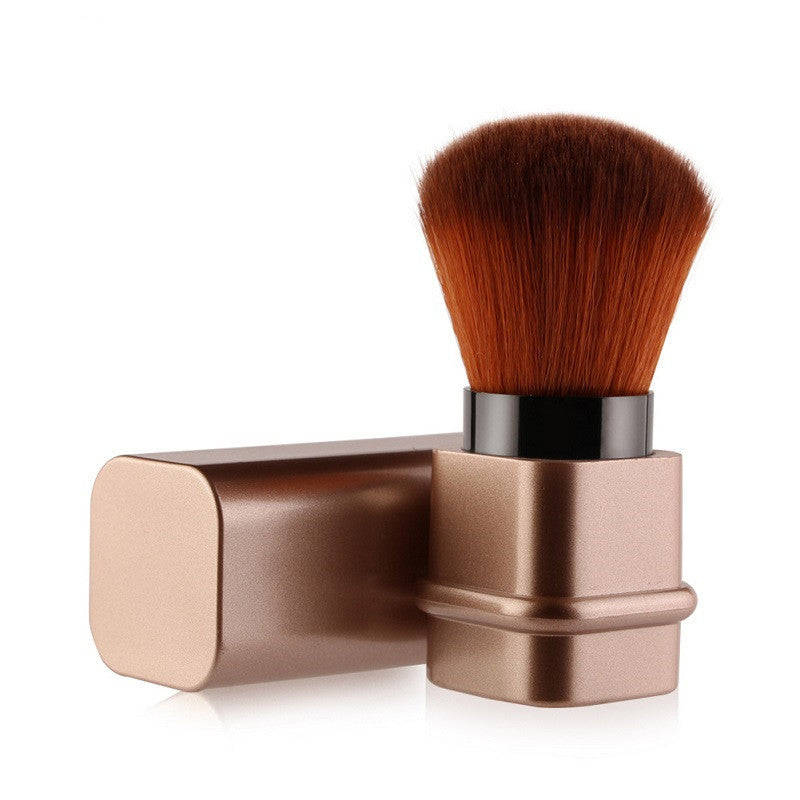 Portable Square Makeup Brush – Soft Fiber Bristles with Compact Design