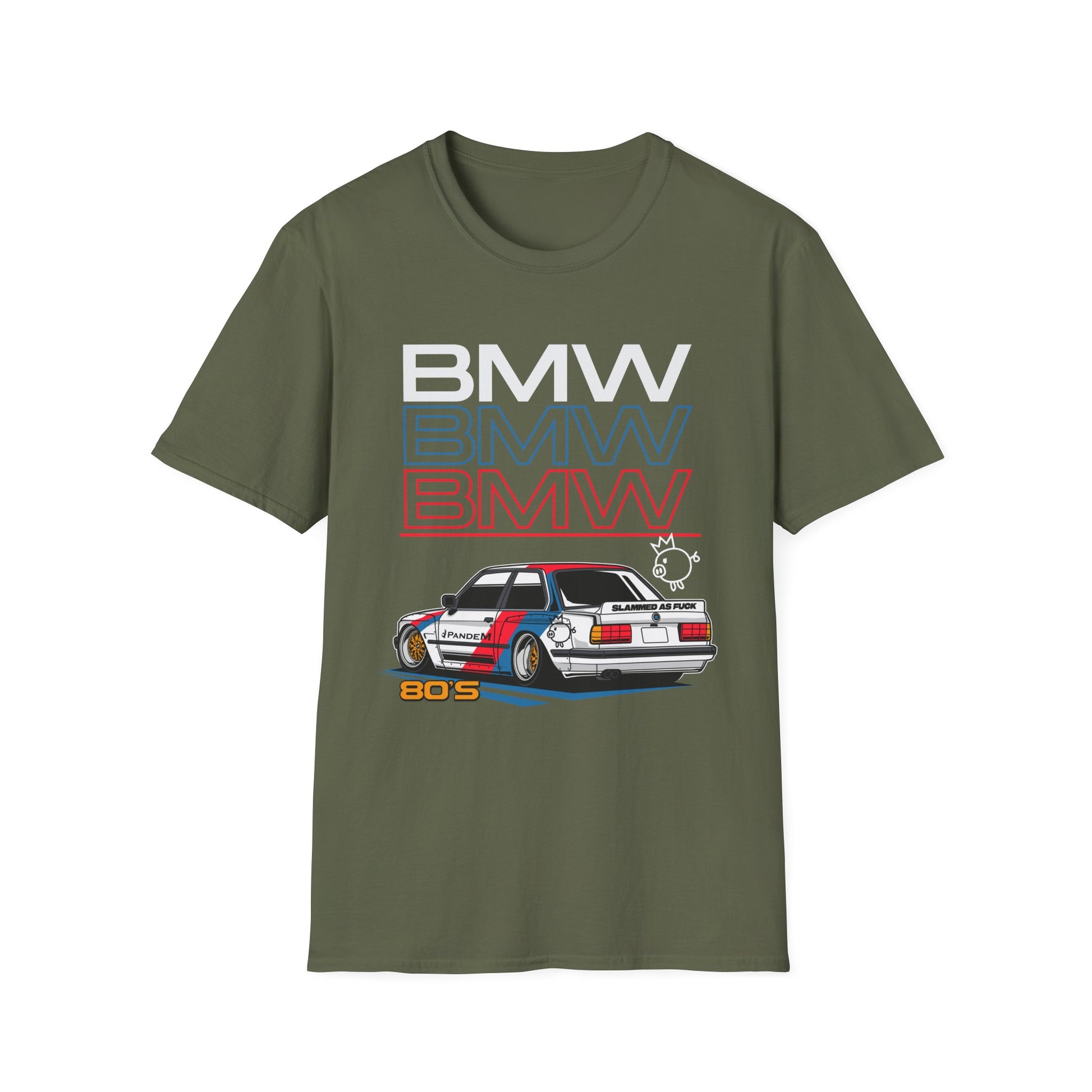 Slammed BMW E30 T-Shirt, 80s German Car Shirt, Euro Stance, Classic Coupe