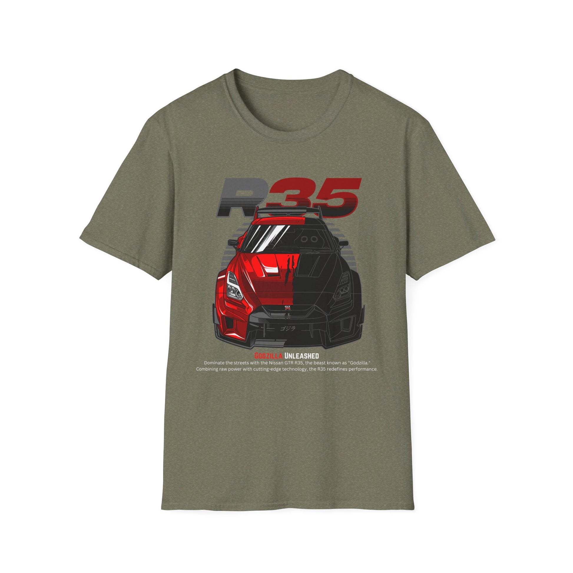 Dominate the Streets with the Godzilla Unleashed GT-R R35 T-Shirt